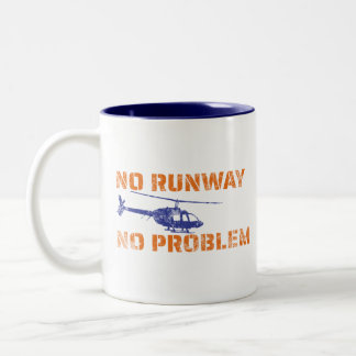 Kein Start kein Problem Helikopter Pilot Zwei-Tone Zweifarbige Tasse