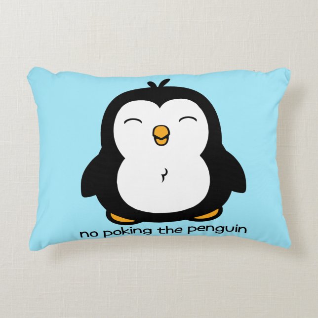 Kein Stoßen des Pinguins Dekokissen (Vorderseite)