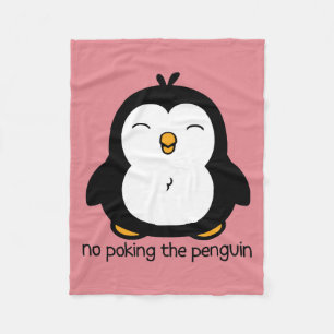 Kein Stoßen des Pinguins Fleecedecke