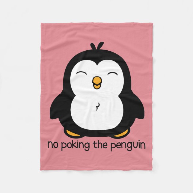 Kein Stoßen des Pinguins Fleecedecke (Vorderseite)