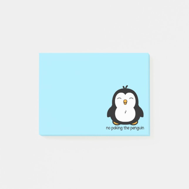 Kein Stoßen des Pinguins Post-it Klebezettel (Vorderseite)