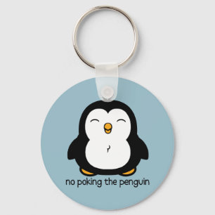 Kein Stoßen des Pinguins Schlüsselanhänger