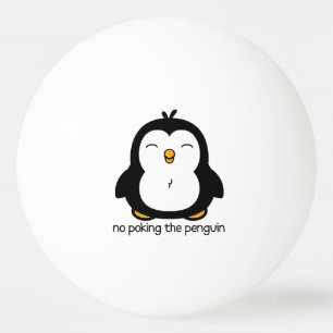 Kein Stoßen des Pinguins Tischtennisball