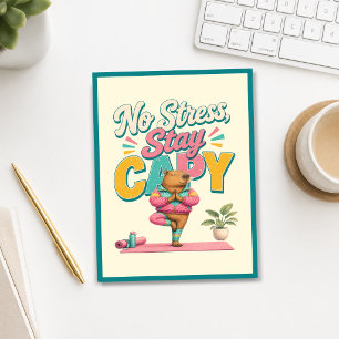 Kein Stress, bleib Capy! Yoga Chill Capybara Postkarte