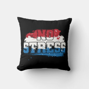 Kein Stress - Red White Blue Positive Mindset Kissen