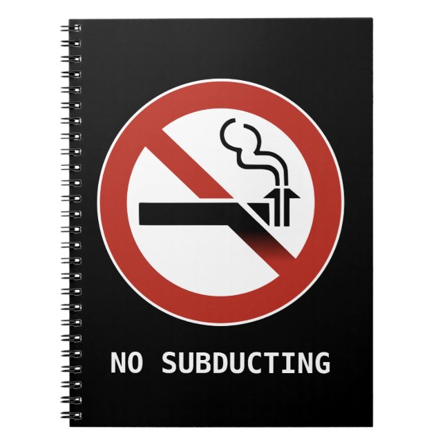 Kein Subduktions-Notebook Notizblock (Vorderseite)