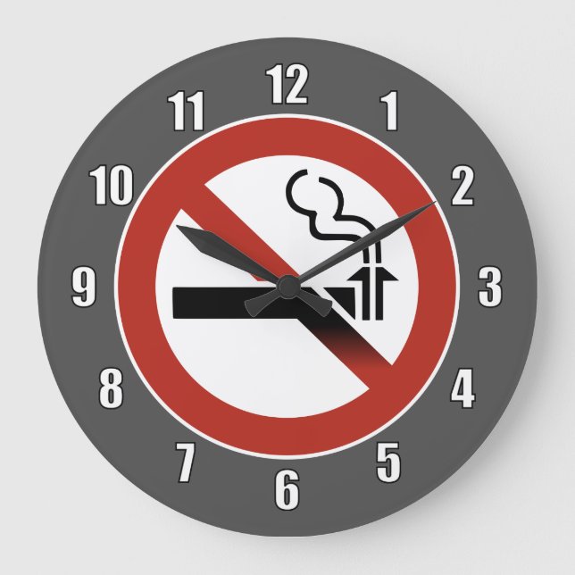 Kein Subduktionslogo Große Wanduhr (Vorderseite)