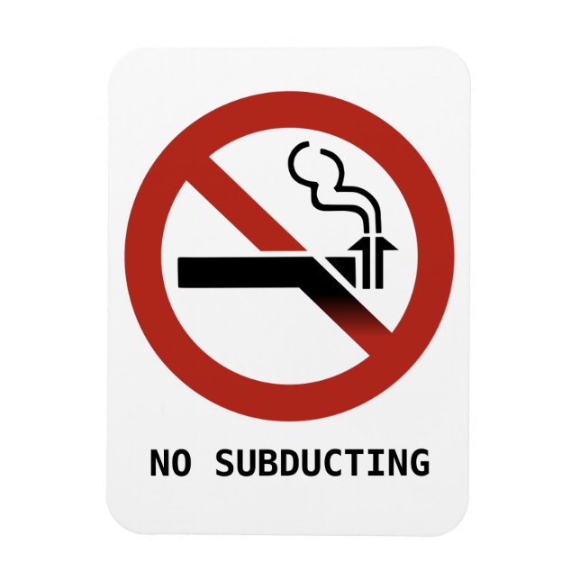 Kein Subduktionslogo Magnet (Vertikal)