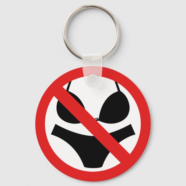 Kein Swimsuits erlaubt Schlüsselanhänger (Vorderseite)