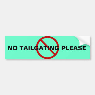 KEIN TAILGATING AUTOAUFKLEBER