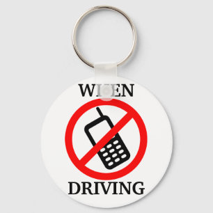 Kein Telefon beim Autofahren Schlüsselanhänger