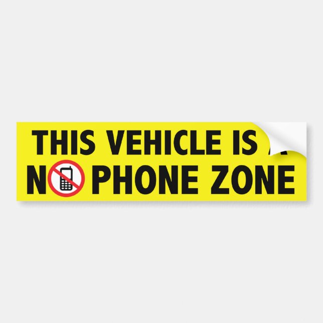 Kein Telefon-Zonen-Autoaufkleber Autoaufkleber (Vorne)