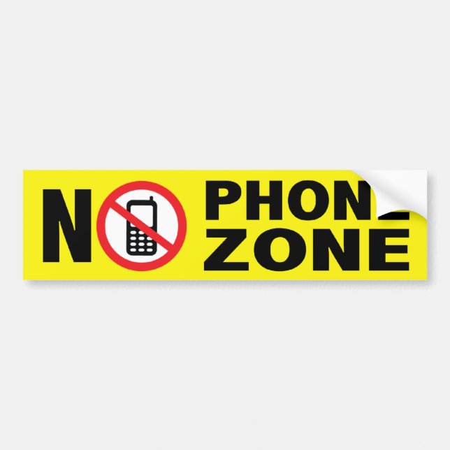 Kein Telefon-Zonen-Autoaufkleber Autoaufkleber (Vorne)