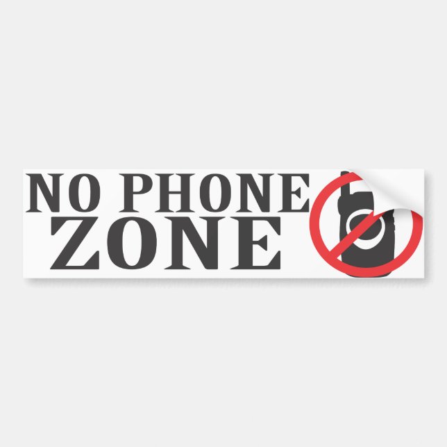 Kein Telefon-Zonen-Autoaufkleber Autoaufkleber (Vorne)