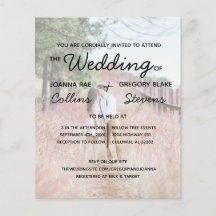 Kein Thema, nur Liebe Budget Foto Hochzeit Flyer