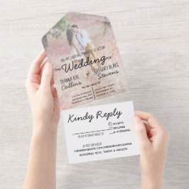 Kein Thema, nur Liebe in einer Hochzeit Einladung