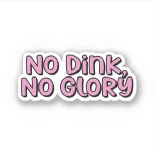 Kein Tinte, kein Glory Pink Pickleball Aufkleber