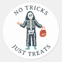 Kein Trick, nur Süßigkeiten Halloween | Süßes Skel