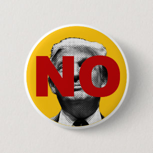 Kein Trump (gelb und rot) Button