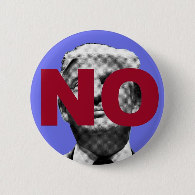 Kein Trump (Lila und rot) Button (Vorderseite)