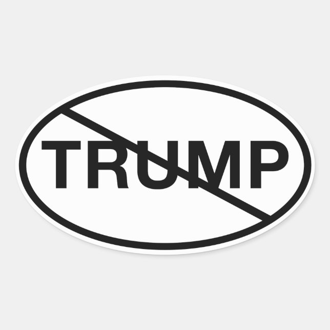 Kein Trump Ovaler Aufkleber (Vorderseite)