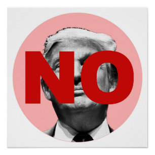 Kein Trump (rosa und rot) Poster