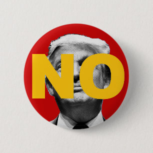Kein Trump (rot und gelb) Button