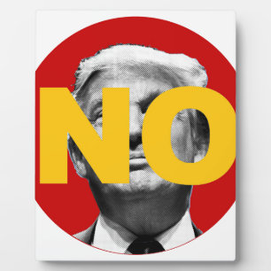 Kein Trump (rot und gelb) Fotoplatte