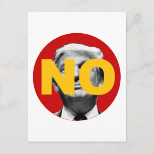 Kein Trump (rot und gelb) Postkarte