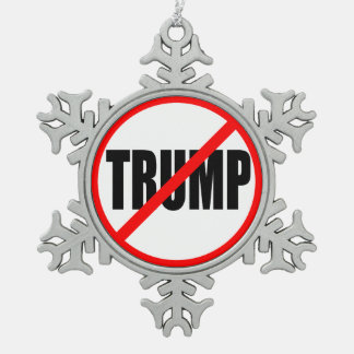 "KEIN TRUMPF " SCHNEEFLOCKEN Zinn-Ornament