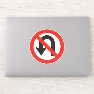 Kein U-Turn-Sign Aufkleber