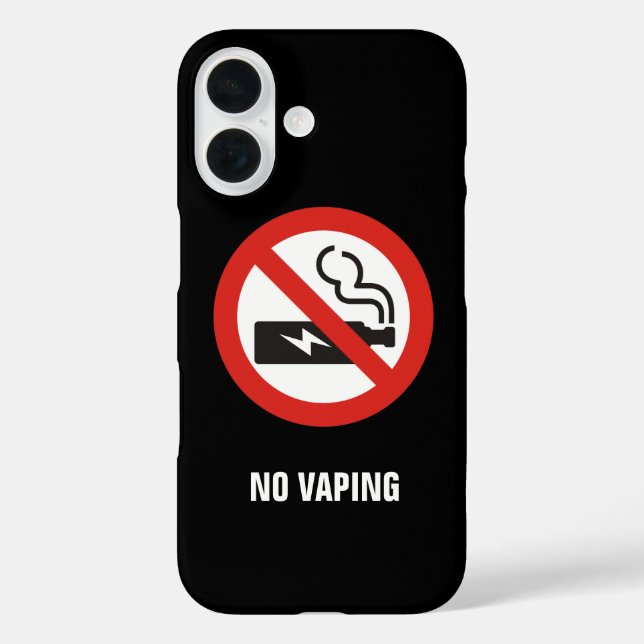 Kein Vaping iPhone 16 Hülle (Rückseite)