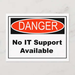 Kein verfügbarer IT-Support-Status Postkarte