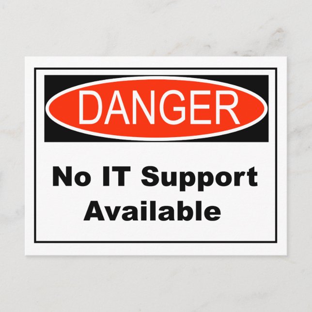 Kein verfügbarer IT-Support-Status Postkarte (Vorderseite)