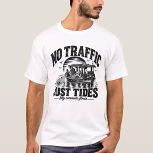 Kein Verkehr, nur Gezeiten Black Ink T-Shirt