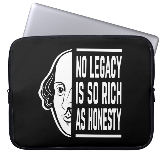 Kein Vermächtnis ist so reich Shakespeare Zitat Th Laptopschutzhülle (Vorderseite)