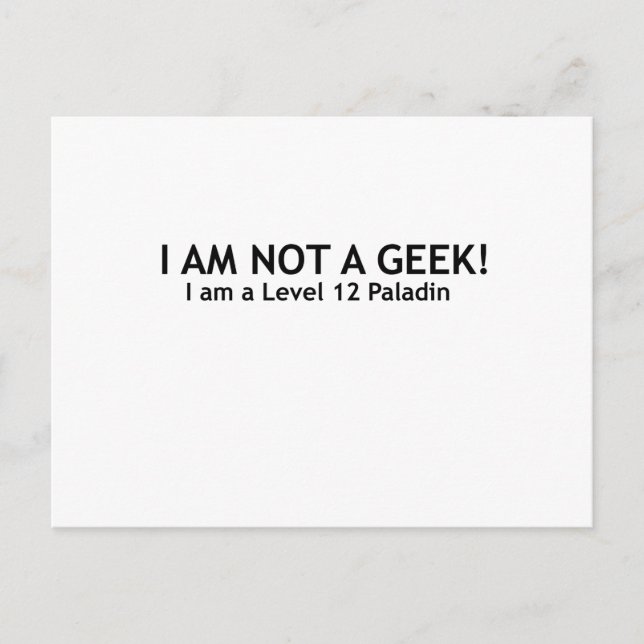 Kein wackeliges, lustiges, geektisches Shirt Postkarte (Vorderseite)