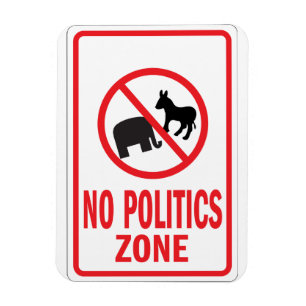 Kein Warnzeichen der Politik-Zone Magnet