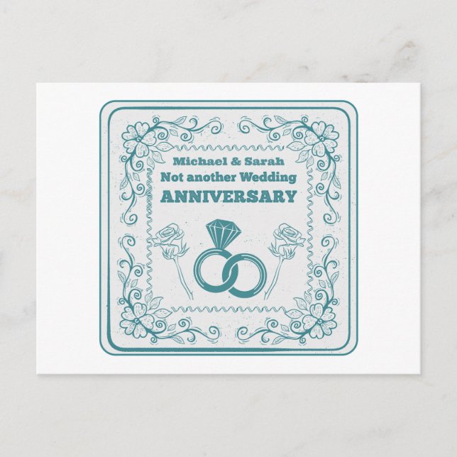 Kein weiterer Hochzeitstag Postkarte (Vorderseite)