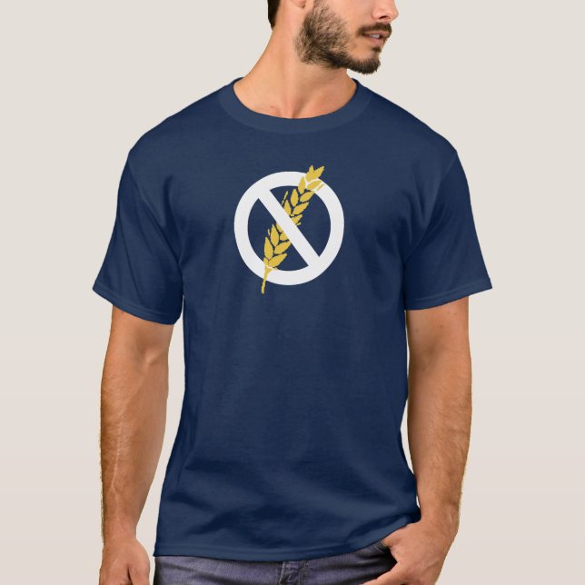 Kein Weizen (weißes Logo) T-Shirt (Vorderseite)