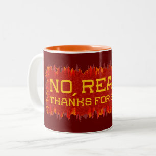 Kein wirklicher Dank für das Teilen Zweifarbige Tasse