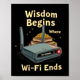 Kein WLAN, lies stattdessen Bücher - Lustiger Rück Poster