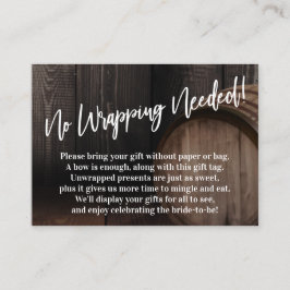 Kein Wrapping erforderlich! Handwriting Wood Barre Begleitkarte