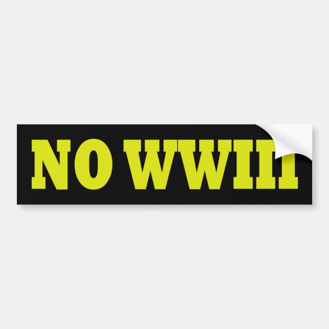 Kein WWIII Autoaufkleber (Vorne)