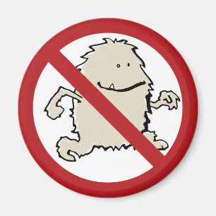 Kein Yeti erlaubt! Magnet