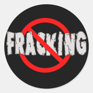 KEIN ZERSCHLAG! Fracking Runder Aufkleber