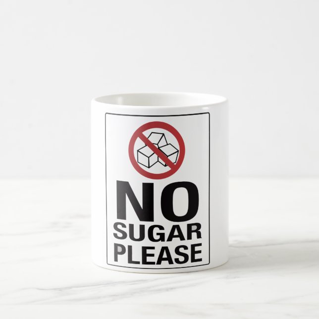 Kein Zucker bitte! Kaffeetasse (Mittel)