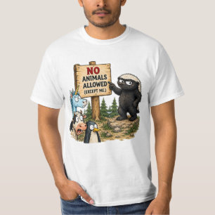 Kein Zutritt für Tiere Honigdachs Camping Design T-Shirt