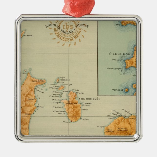 Keine 16 Romblon, Tablas und Sibuyan Silbernes Ornament (Vorne)