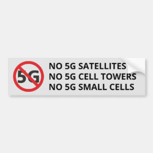 Keine 5G-Satelliten, Zelltürme oder kleine Zellen Autoaufkleber